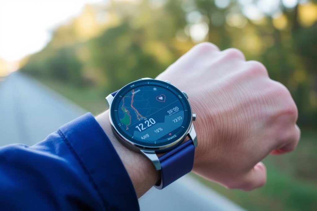 HUAWEI WATCH FIT 4 mostrando dados de corrida e GPS HUAWEI WATCH FIT 4 mostrando dados de corrida e GPS