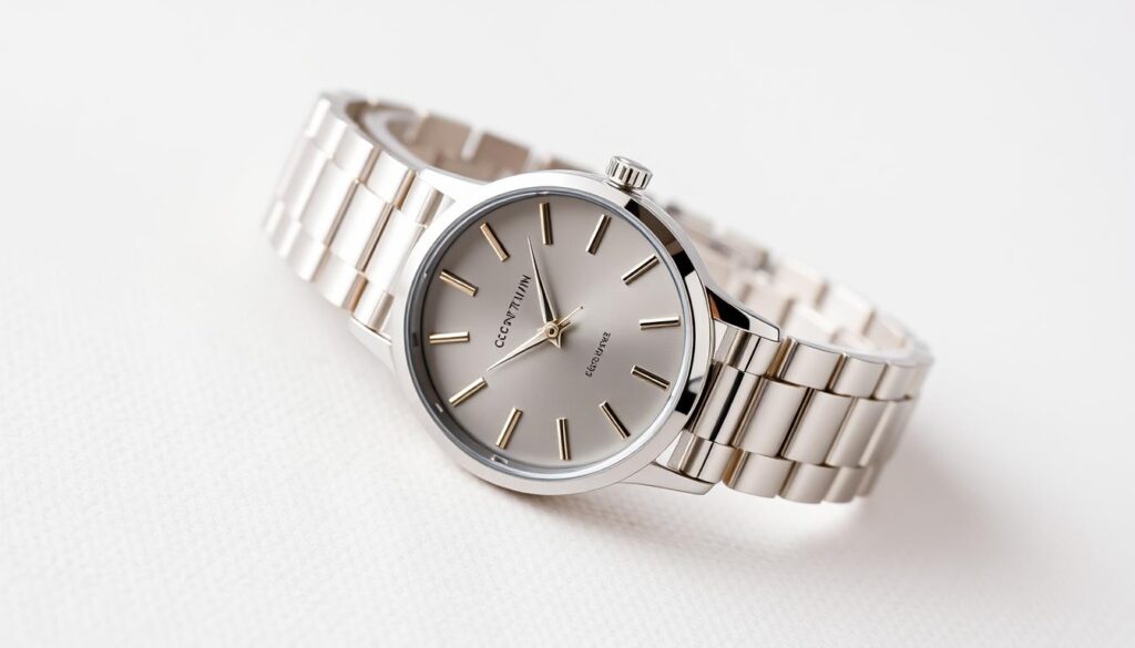 Imagem de um relógio feminino Constantim com pulseira metálica